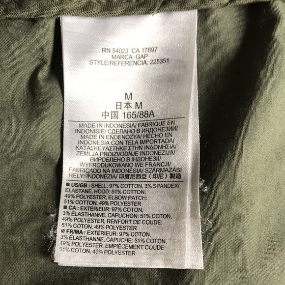 Gap Green Hooded Field Jacket - Picture 8 of 9